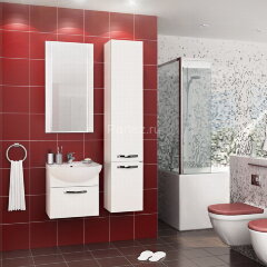 Пенал подвесной AQUATON Ария с корзиной для белья, белый (1A134403AA010)