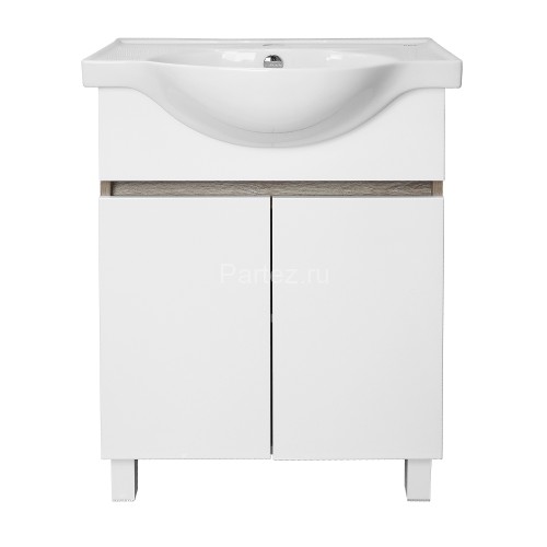 Комплект тумба Loranto Глория 60 Н 600х430х760 напольная с раковиной Teo 60, Дуб Кантри (CS00090159)