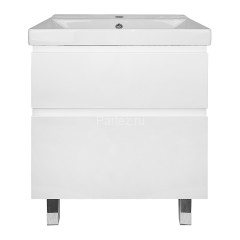 Комплект тумба Azario Мила 60Н 610х480х860 напольная, с раковиной Tempo 60, белый матовый (CS0009136