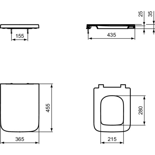 Промо-комплект BLEND CUBE 3 в 1, состоящий из подвесной унитаз, сиденье и инсталяции (M368601)