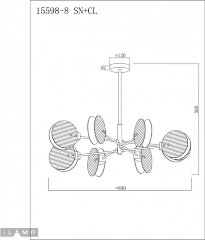 Потолочная люстра iLamp 15598-8 SN+CL