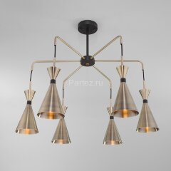 Потолочная люстра Bogate's 316/6 латунь / черный