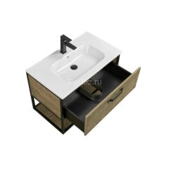 Тумба под раковину AQUATON Лофт Фабрик 80, дуб кантри (1A242401LTDY0)