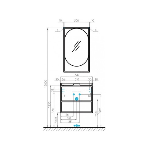 Тумба под раковину AQUATON Лофт Фабрик 80, дуб кантри (1A242401LTDY0)