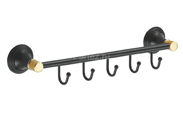 Крючок Fixsen Luksor, Черный/Золото (FX-71605-5B)