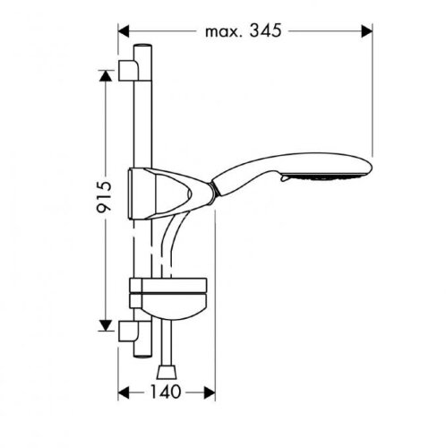 27885000 Raindance Душевой набор Raindance E 120 AIR 3jet/Unica’D 0,90 м, ½’ АКЦ!!!