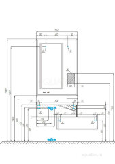 Тумба под раковину AQUATON Сакура 80 подвесная, светлое дерево (1A236401SKW80)