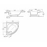 Ванна акриловая Roca Bali 145х145 угловая, белая (7.2480.6.300.1)