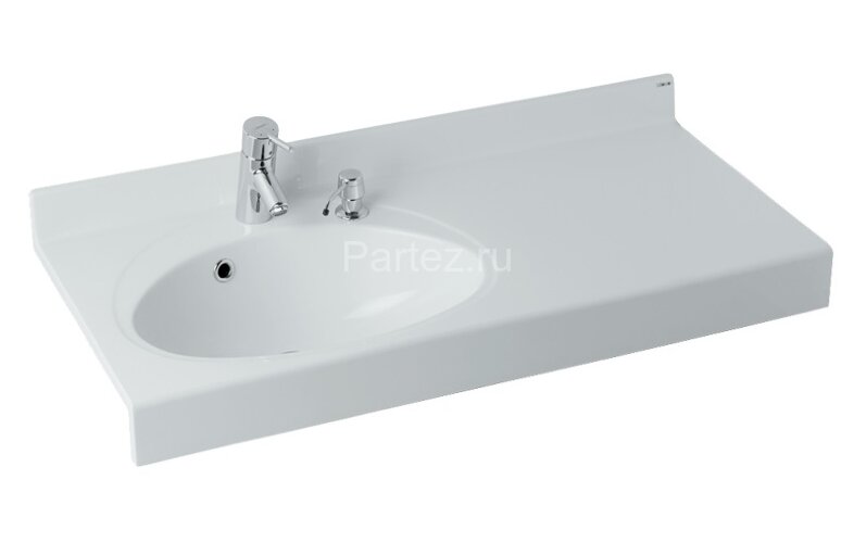 Раковина - столешница AQUATON Отель 1000, белая (1A70073NOT01L)