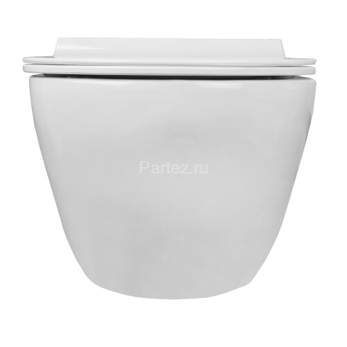 Унитаз подвесной Seramiksan Ocean plus 360х520х350 безободковый, с тонким сиденьем микролифт, белый