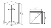 Timo Premium NURA душевая кабина (100*100*220), шт