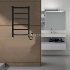 Полотенцесушитель электрический AZARIO VERONA 400/800 5 секций, с полкой, диммер справа, черный (AZ0