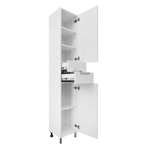 Пенал Loranto Стиль 30 правосторонний, 300х1970х330, белый (CS00024676)