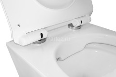 Унитаз подвесной Azario Vento 480х370х360 безободковый, с быстросъемным сиденьем микролифт (AZ-2001)