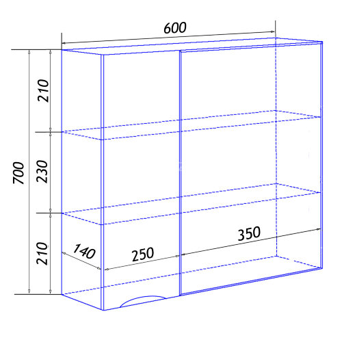 Зеркало-шкаф Loranto Santorini 60 600х140х700 левый, белый (CS00086967)
