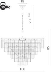 Подвесная люстра Divinare 3001/01 LM-16
