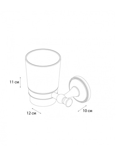 Подстаканник одинарный Fixsen Alfa, керамика, античная латунь (GR-9506)