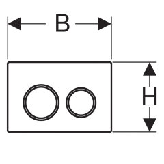 Кнопка смыва Geberit Omega 20, двойной смыв, белый (115.085.KJ.1)