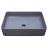 Раковина-чаша Creo Ceramique 500х350х120 накладная, прямоугольная, керамика, серый матовый (PU3500SG