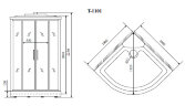 Timo Standart T-6601 Silver душевая кабина (100*100*220), шт