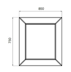 Z_AMERICA EVOLUTION L Зеркало 850х750 мм