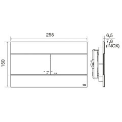 Кнопка смыва Oli 25.5х0.6х15 цвет золото