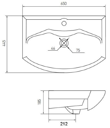 Раковина AQUATON SMILE 65, белая (1WH207782)