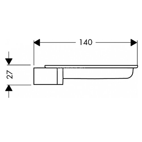 Мыльница Hansgrohe Casetta E, Прозрачный (28684000)