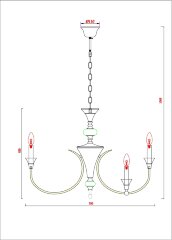Подвесная люстра Arte Lamp A4094LM-12WH