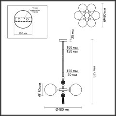 Потолочная люстра Odeon Light 5405/6