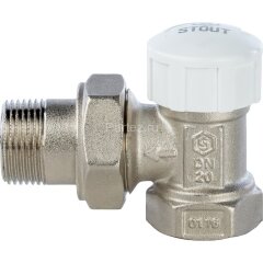 Клапан термостатический угловой 3/4&quot; Stout