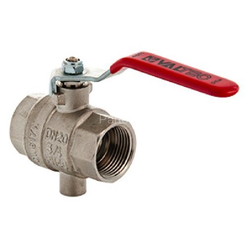 Кран шаровой для подключения датчика температуры 1/2" в-в рыч. VALTEC