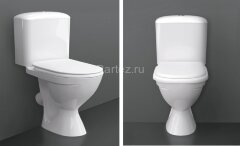 Унитаз-компакт КЕРАМИН Капри мягкое сиденье Инкоэр однорежимн белый с1 (CS00077198)