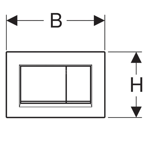 Кнопка смыва Sigma 30 для двойного смыва, глянцевый хром/матовый хром (115.883.KH.1)