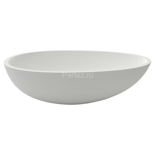 Раковина AZARIO 600x350x160 накладная из искусственного камня, белая матовая (AZ-1216S)