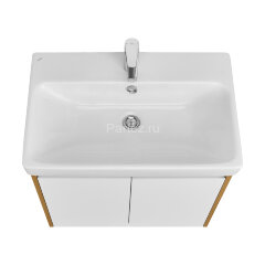 Тумба под раковину AQUATON Сканди 70 Doors универсальная, Белый/Дуб Рустикальный (1A278901SDZ90)