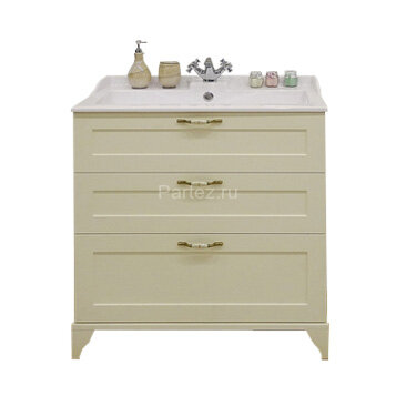 Тумба под раковину AQUATON Леон 80 Н напольная, дуб бежевый (1A187801LBPR0)