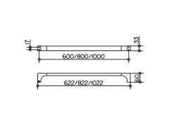 Полотенцедержатель Keuco Edition 11 600 мм, хром (11101010600)