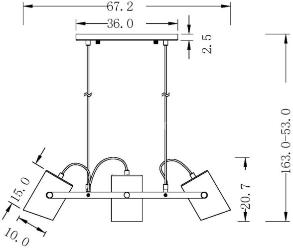 Подвесной светильник Freya FR4005PL-03WB