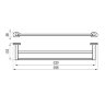 Полотенцедержатель Ravak Chrome CR 320.00 двойной, хром (X07P193)