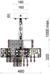 Подвесная люстра Fluorite FL1060-13P