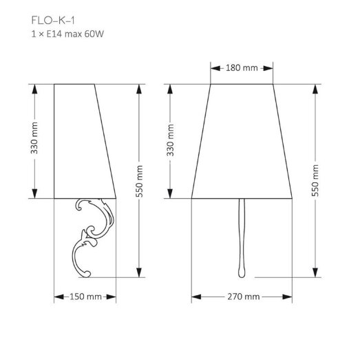 Бра Kutek FLO-K-1(N)
