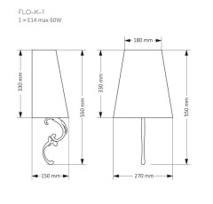 Бра Kutek FLO-K-1(N)