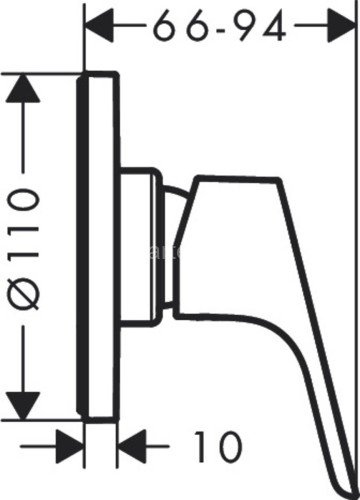 Hansgrohe 31961000 Focus Смеситель для душа с маленькой розеткой, СМ, хром