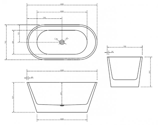 Акриловая ванна ABBER AB9203-1.4