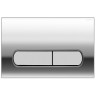 Кнопка смыва AZARIO NEW двойная, пластик, хром (AZ-004.02)