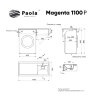 Комплект тумба с раковиной AZARIO Magenta 110 правая под стиральную машину (46) белая (CS00079140)