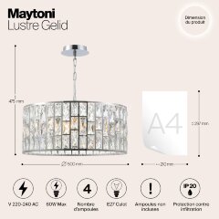 Подвесной светильник Maytoni MOD184-PL-04-CH