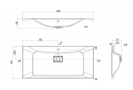 Раковина AQUATON Брук 1000, белая (1A71333KBC010)