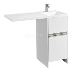 Тумба для раковины AQUATON Лондри 40 под стиральную машинку, белая (1A236001LH010)